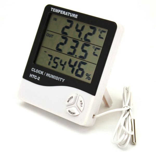 Термометр HTC-2 (2-ой термометр+гигрометр+будильник)