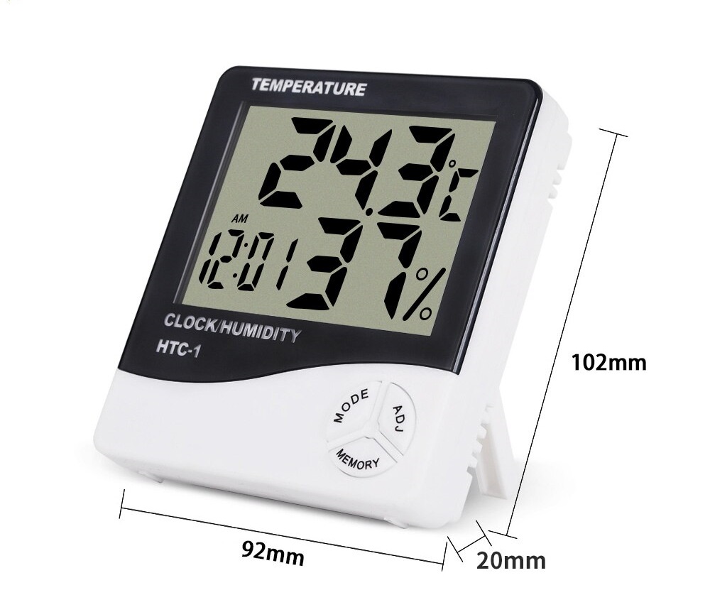 Термометр HTC-1 (термометр+гигрометр+будильник)